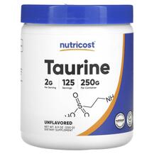 Taurine Unflavored L-Таурин Nutricost 250 г