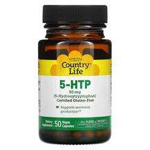 Country Life, 5-HTP 50 mg, 5-гідрокситриптофан, 50 капсул