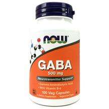 Now, GABA 500 mg, ГАМК, 100 капсул