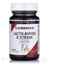 Kirkman, Lacto-Bifido 8-Strain Low Dose, Пробіотики, 60 капсул