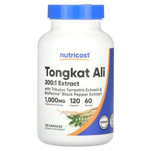 Основное фото товара Nutricost, Тонгкат Али, Tongkat Ali 1000 mg, 120 капсул