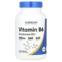 Vitamin B6 100 mg Витамин B Nutricost 240 капсул