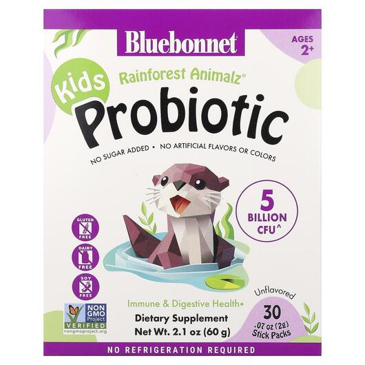 Основне фото товара Kids Probiotic Ages 2+ Unflavored, Пробіотики, 30 Stick Packs