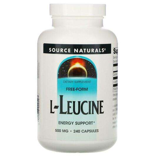 Основне фото товара Source Naturals, L-Leucine 500 mg 240, L-Лейцин 500 мг, 240 ка...