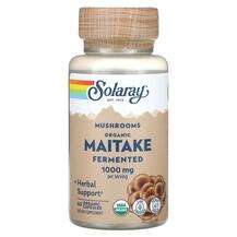 Solaray, Organic Fermented Maitake Mushrooms 1000 mg, Гриби, 6...