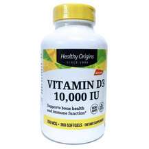 Healthy Origins, Витамин D3 10000 МЕ, Vitamin D3 10000 IU, 360...