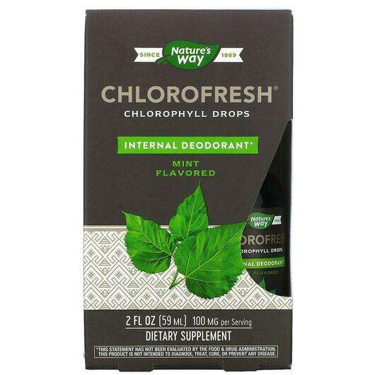 Chlorofresh Chlorophyll Drops Mint Flavored, Хлорофіл Chlorofresh Краплі зі смаком м'яти, 59 мл