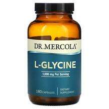 Dr. Mercola, L-Глицин, L-Glycine 500 mg, 180 капсул