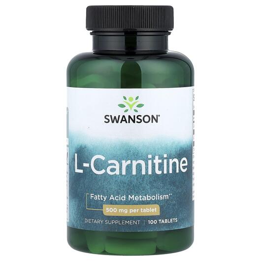 Основне фото товара Swanson, L-Carnitine, L-Карнітин, 100 таблеток