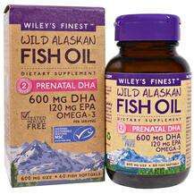 Wiley's Finest, Wild Alaskan Fish Oil Prenatal DHA 600 mg, 60 ...