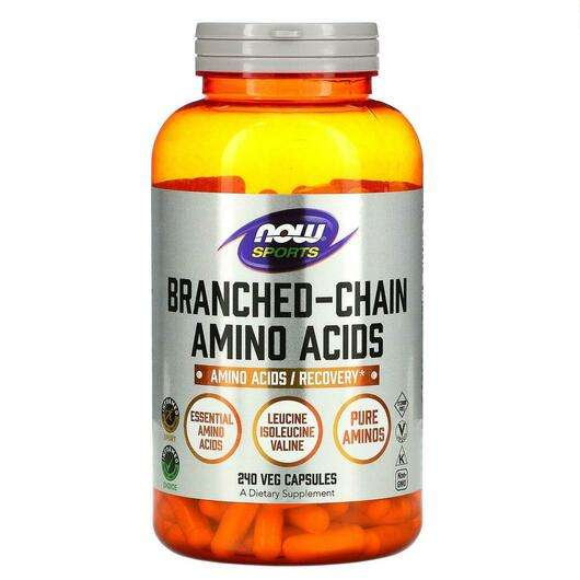 Основное фото товара Now, Аминокислоты, Sports Branched-Chain Amino Acids, 240 капсул