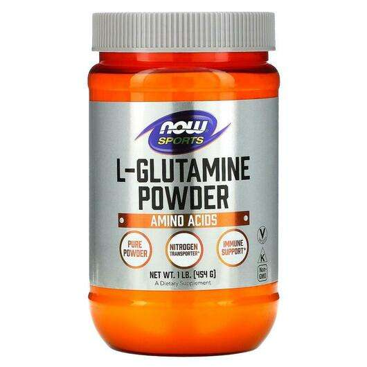 Основне фото товара Now, L-Glutamine Powder, L-Глутамін у Порошку, 454 г