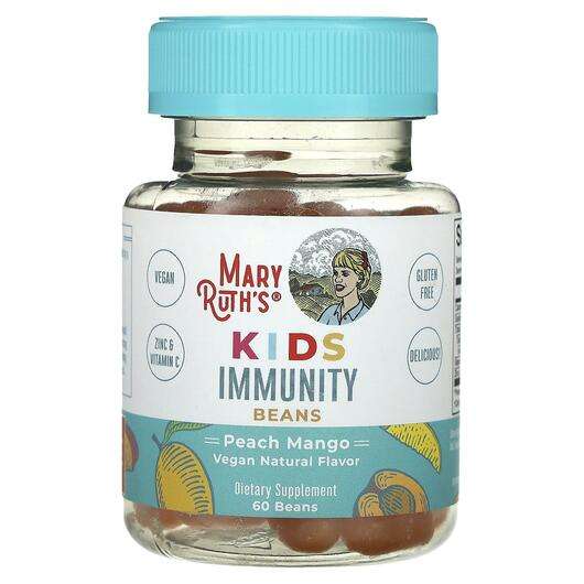 Основне фото товара MaryRuth's, Kids Immunity Beans Peach Mango, Пальмітоілетанола...