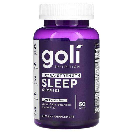 Основне фото товара Goli Nutrition, Sleep Extra Strength, Мелатонін, 50 таблеток