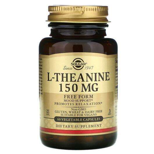 Основне фото товара Solgar, L-Theanine Free Form 150 mg, L Теанін Вільна форма 150...