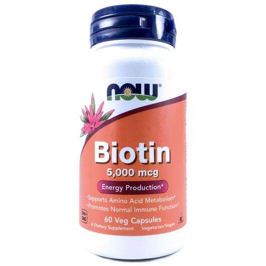 Biotin 5000 mcg, Біотин 5000 мкг, 60 капсул