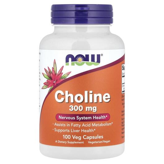 Основное фото товара NOW Foods, Холин, Choline, 100 капсул