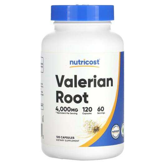 Основное фото товара Nutricost, Валериана, Valerian Root 2000 mg, 120 капсул