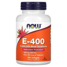 Вітамін E Токофероли E-400 D-Alpha with Mixed NOW