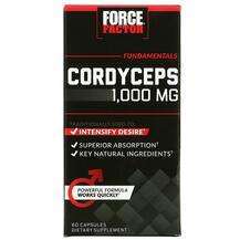 Force Factor, Cordyceps 500 mg, Гриби Кордіцепс, 60 капсул