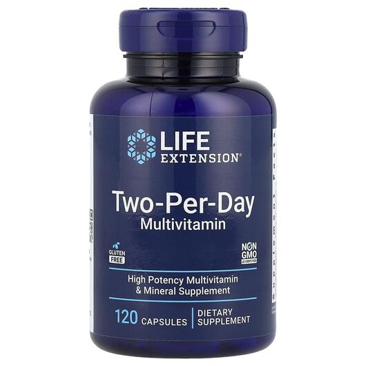 Основне фото товара Two-Per-Day Multivitamin V2, Мультивітаміни, 120 капсул