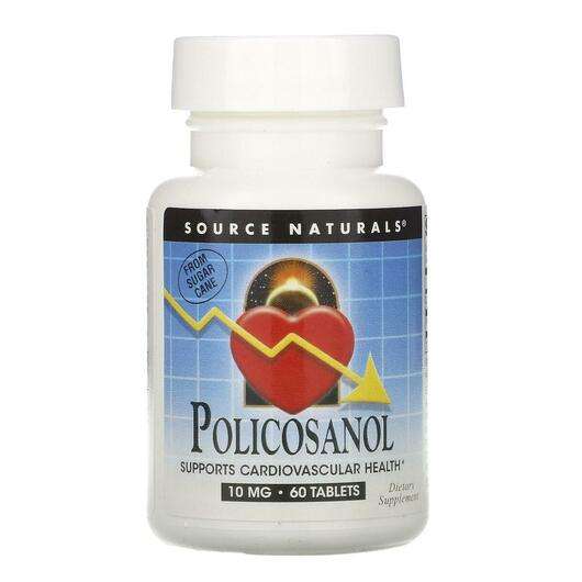 Основне фото товара Source Naturals, Policosanol 10 mg 60, Полікозанолом 10 мг, 60...