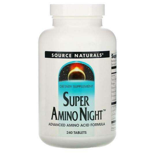 Основное фото товара Source Naturals, Супер Амино Ночь, Super Amino Night 240, 240 ...