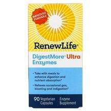 Renew Life, DigestMore Ultra Enzymes, Травні ферменти, 90 капсул