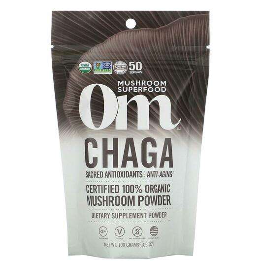 Основное фото товара Грибы Чага, Chaga Certified 100% Organic Mushroom Powder 3, 100 г