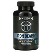 Zhou Nutrition, Рост волос, Iron Beard, 60 капсул