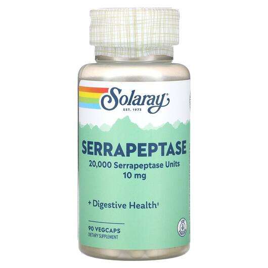 Основне фото товара Solaray, Serrapeptase 10 mg, Серрапептаза, 90 капсул
