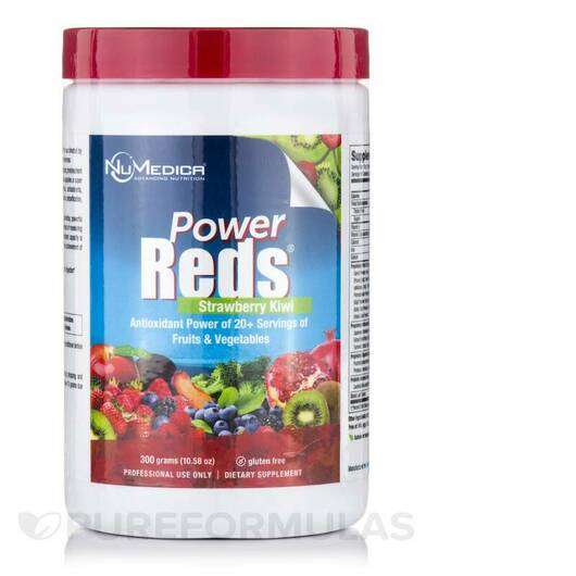 Основне фото товара NuMedica, Power Reds Strawberry Kiwi, Ківі, 300 г
