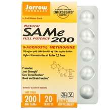 Jarrow Formulas, SAMe 200 mg, SAM-e 200 мг, 20 таблеток