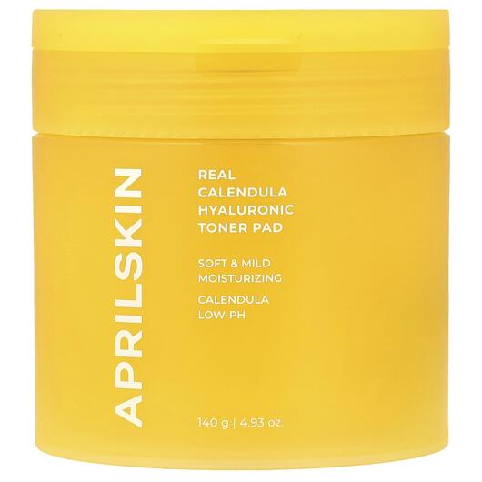 Основне фото товара Real Calendula Hyaluronic Toner Pad, Тонік для обличчя, 140 г