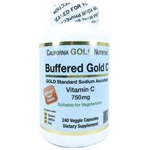 California Gold Nutrition, Buffered Gold C 750 mg, 240 Capsules