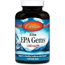 Carlson, Elite EPA Gems, ЭПК ейкозапентаєнова кислота, 120 капсул