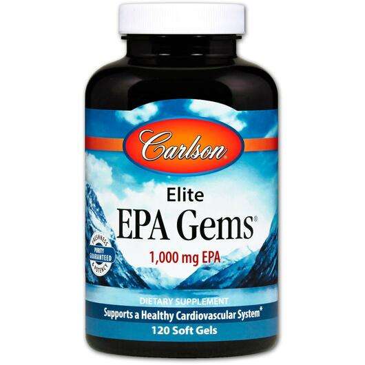 Основное фото товара Carlson, EPA, Elite EPA Gems, 120 капсул