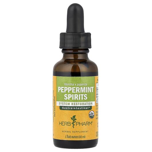 Основне фото товара Herb Pharm, Peppermint Spirits, М'ята Перцева, 30 мл