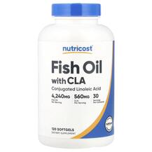 Омега 3 Fish Oil With CLA Nutricost 120 капсул