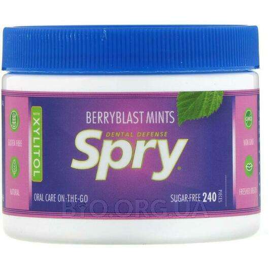 Spry Berryblast Mints Sugar Free 240 Count, Жувальна гумка, 144 г