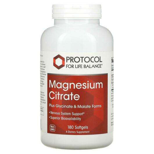 Основне фото товара Protocol for Life Balance, Magnesium Citrate, Цитрат Магнію, 1...