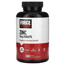 Force Factor, Zinc 50 mg, Цинк, 240 таблеток