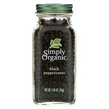 Simply Organic, Black Peppercorns, Спеції, 75 г