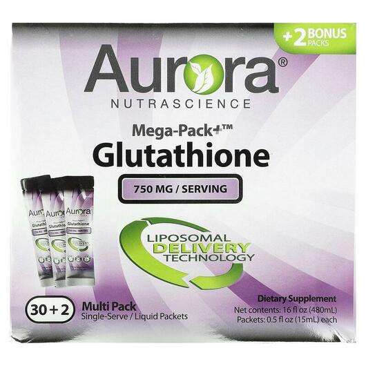 Mega-Pack+ Glutathione 750 mg, Глутатіон, 15 мл