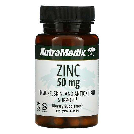 Основне фото товара NutraMedix, Zinc Immune Skin and Antioxidant Support 50 mg, Ци...