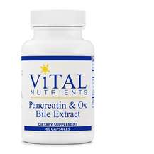 Vital Nutrients, Панкреатин, Pancreatin & Ox Bile Extract,...