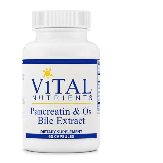 Pancreatin & Ox Bile Extract, Панкреатин, 60 капсул