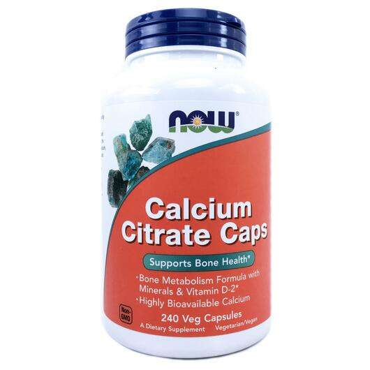 Основне фото товара Now, Calcium Citrate Caps, Цитрат Кальцію, 240 капсул
