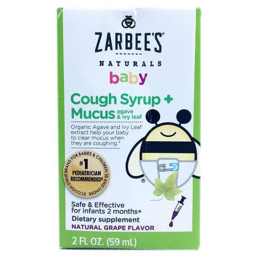 Baby Cough Syrup + Mucus, Дитячий сироп від кашлю та слизу, 59 мл