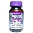Bluebonnet, Хелатное Железо 18 мг, Chelated Iron, 90 капсул